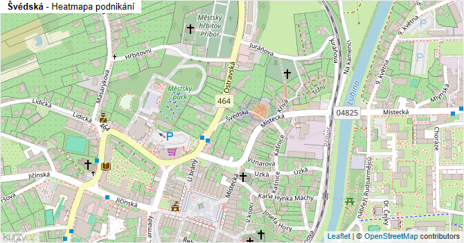 Švédská - mapa podnikání
