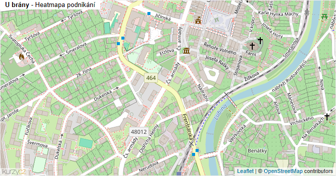 U brány - mapa podnikání