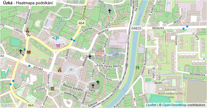 Úzká - mapa podnikání