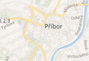 Zámečnická v obci Příbor - mapa ulice