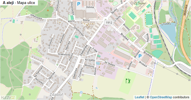 A aleji - mapa ulice