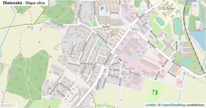 Blatenská - mapa ulice
