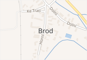 Brod v obci Příbram - mapa části obce