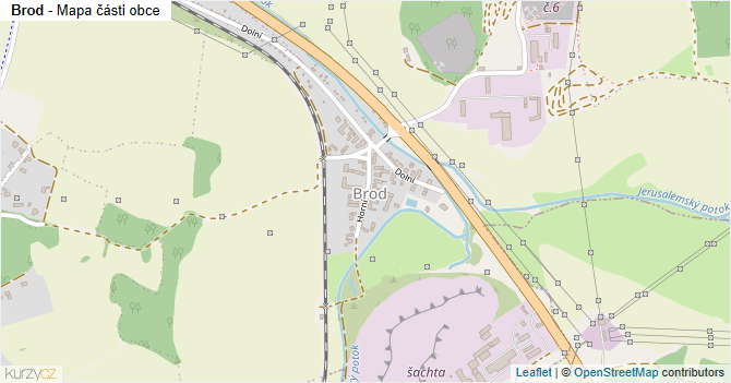 Brod - mapa části obce