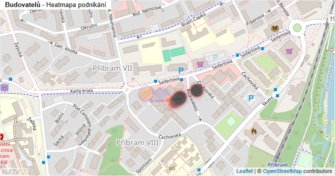 Budovatelů - mapa podnikání