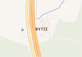 Bytíz v obci Příbram - mapa části obce