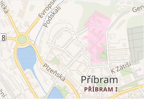 Charvátova v obci Příbram - mapa ulice