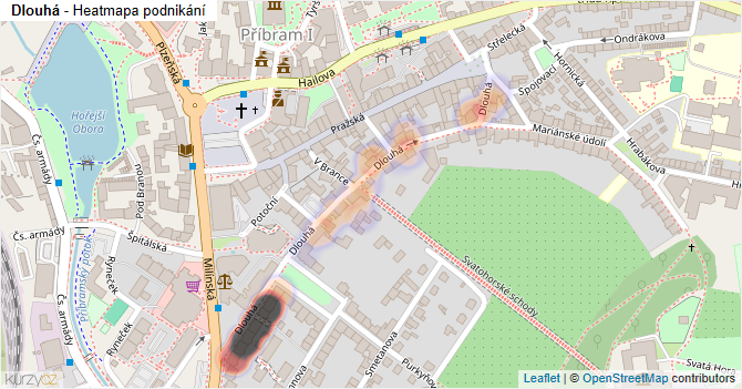 Dlouhá - mapa podnikání