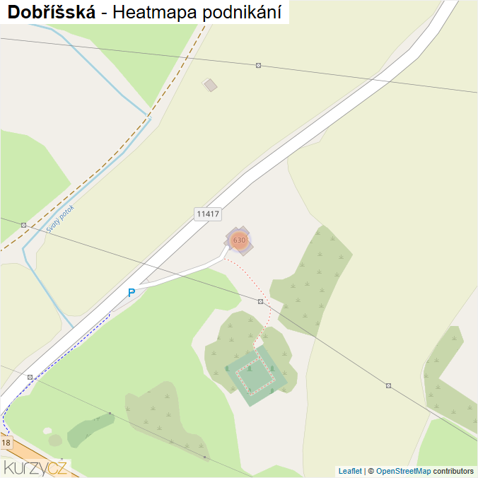 Mapa Dobříšská - Firmy v ulici.