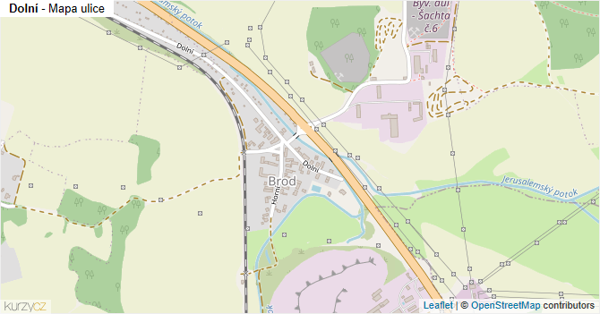 Dolní - mapa ulice