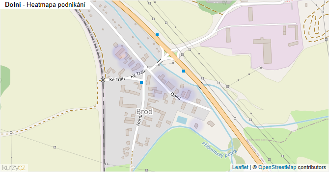 Dolní - mapa podnikání