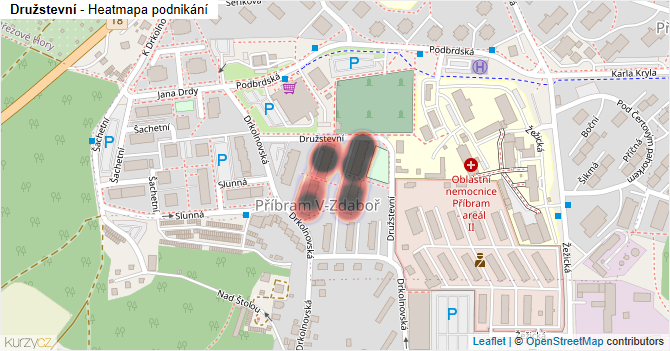 Družstevní - mapa podnikání