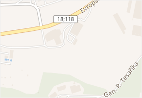 Evropská v obci Příbram - mapa ulice