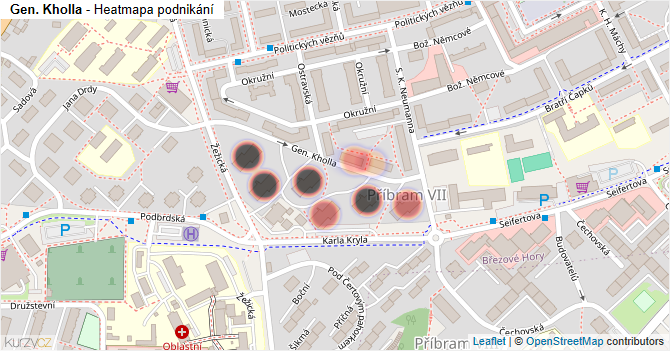 Gen. Kholla - mapa podnikání