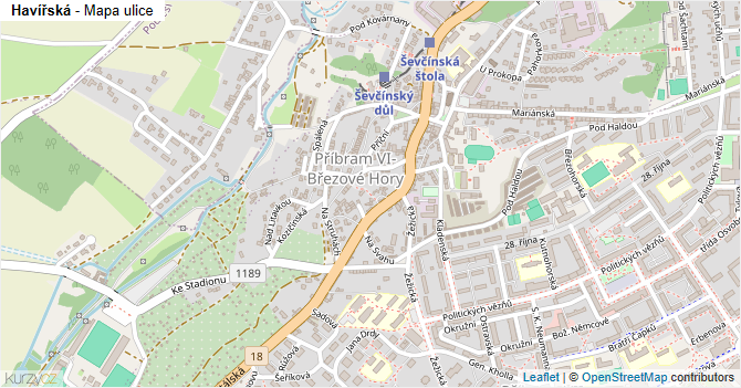 Havířská - mapa ulice