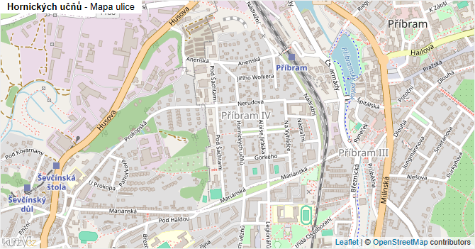 Hornických učňů - mapa ulice