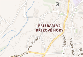 Horymírova v obci Příbram - mapa ulice