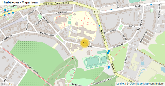 Hrabákova - mapa firem