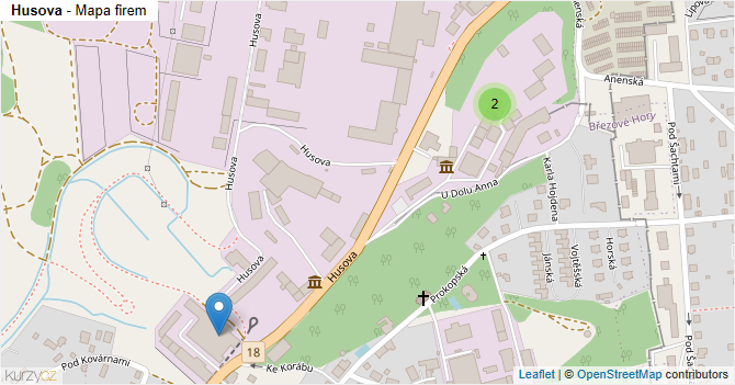 Husova - mapa firem