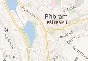 Jakubská v obci Příbram - mapa ulice