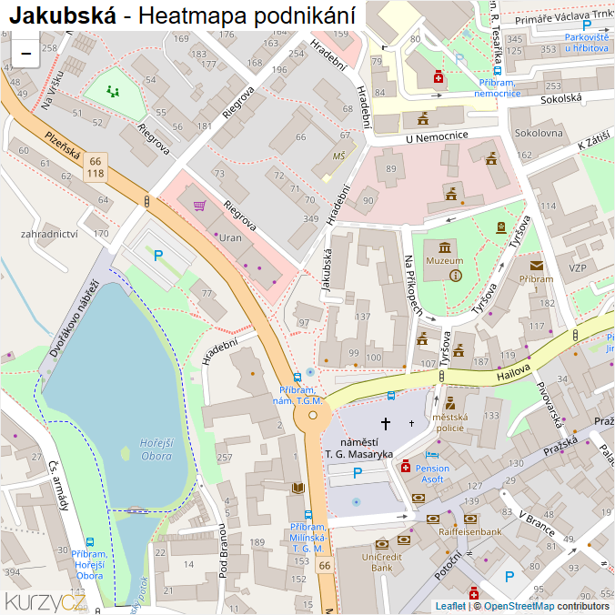 Mapa Jakubská - Firmy v ulici.