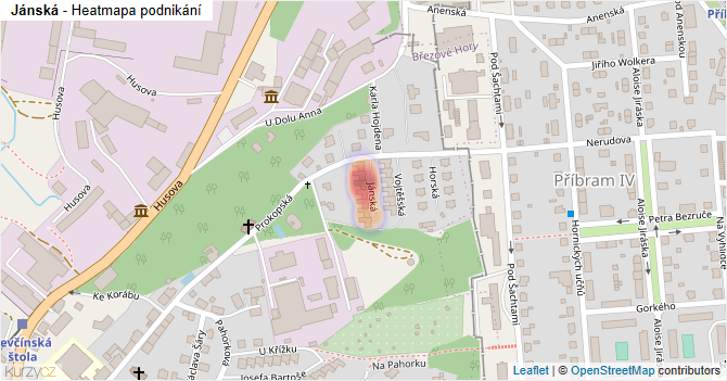 Jánská - mapa podnikání