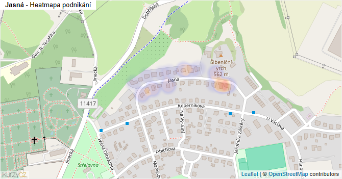 Jasná - mapa podnikání