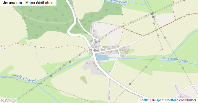 Jerusalem - mapa části obce