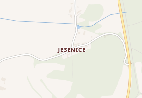 Jesenice v obci Příbram - mapa části obce