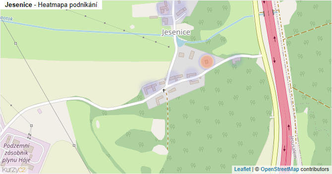 Jesenice - mapa podnikání