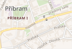 Jiráskovy sady v obci Příbram - mapa ulice