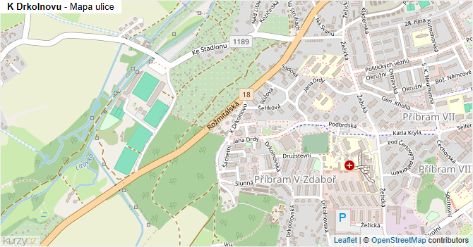 K Drkolnovu - mapa ulice