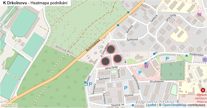K Drkolnovu - mapa podnikání