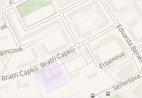 K. H. Máchy v obci Příbram - mapa ulice