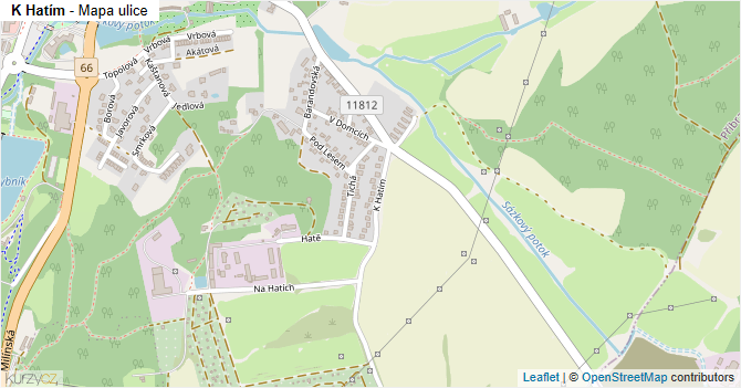 K Hatím - mapa ulice