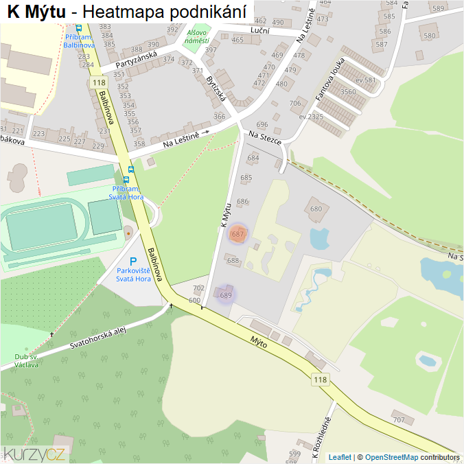 Mapa K Mýtu - Firmy v ulici.