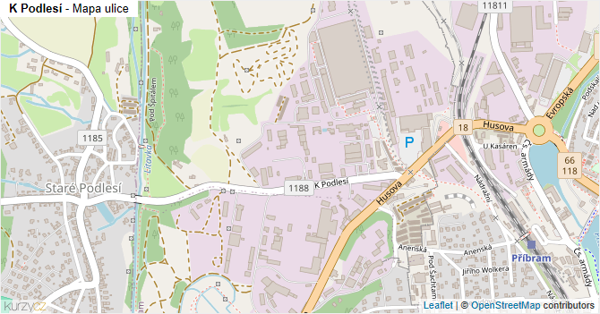 K Podlesí - mapa ulice