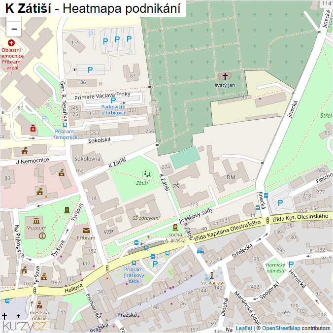 Mapa K Zátiší - Firmy v ulici.