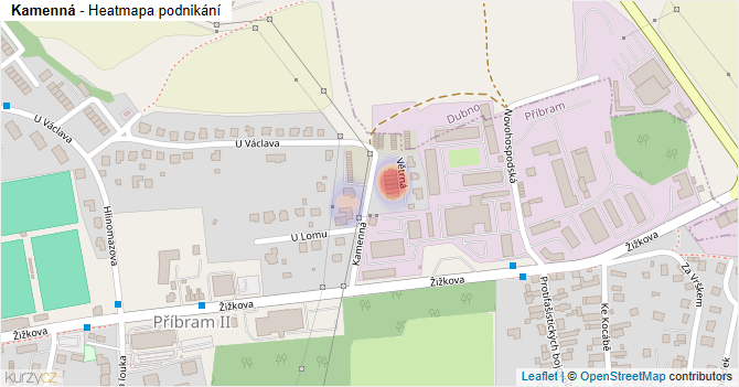 Kamenná - mapa podnikání