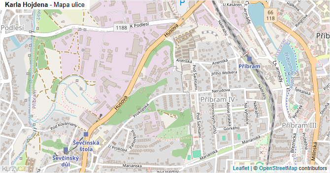 Karla Hojdena - mapa ulice