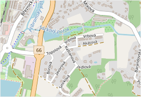 Kaštanová v obci Příbram - mapa ulice