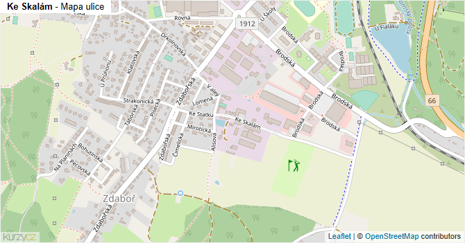 Ke Skalám - mapa ulice