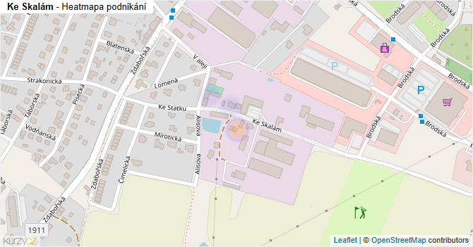 Ke Skalám - mapa podnikání