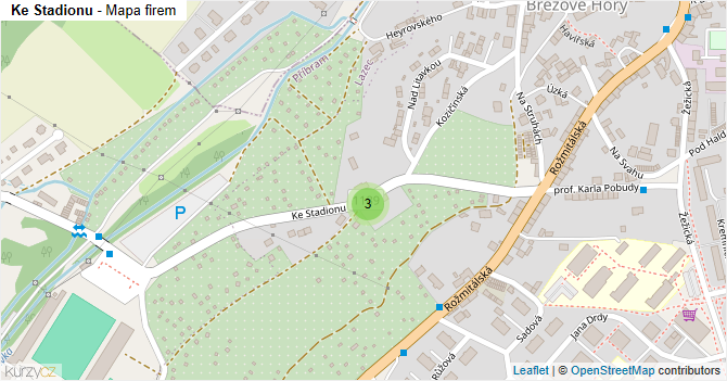 Ke Stadionu - mapa firem