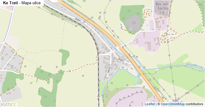 Ke Trati - mapa ulice