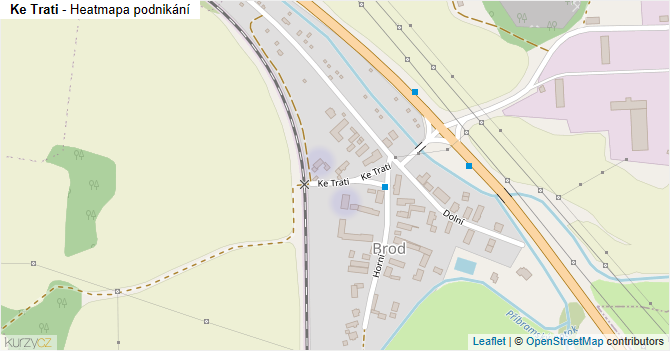 Ke Trati - mapa podnikání