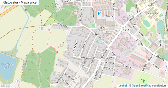Klatovská - mapa ulice