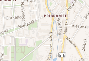 Kollerova v obci Příbram - mapa ulice