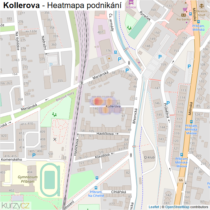 Mapa Kollerova - Firmy v ulici.