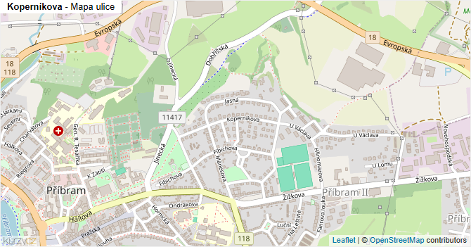 Koperníkova - mapa ulice
